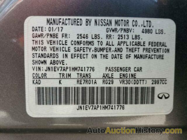 INFINITI Q50 PREMIUM, JN1EV7AP1HM741776