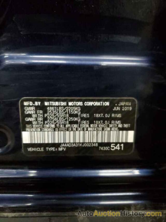 MITSUBISHI OUTLANDER SE, JA4AD3A31KJ002348