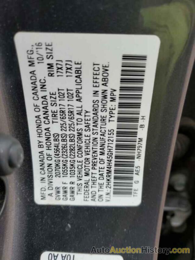 HONDA CRV SE, 2HKRM4H45GH712155