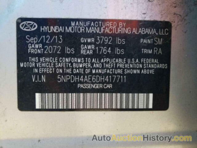 HYUNDAI ELANTRA GLS, 5NPDH4AE6DH417711