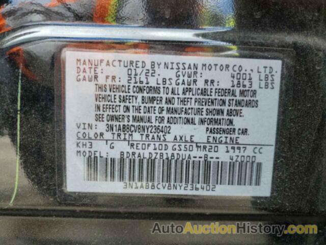 NISSAN SENTRA SV, 3N1AB8CV8NY236402