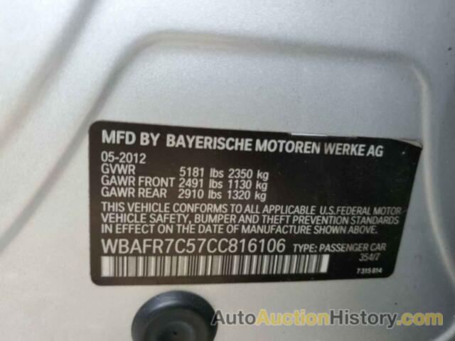 BMW 5 SERIES I, WBAFR7C57CC816106