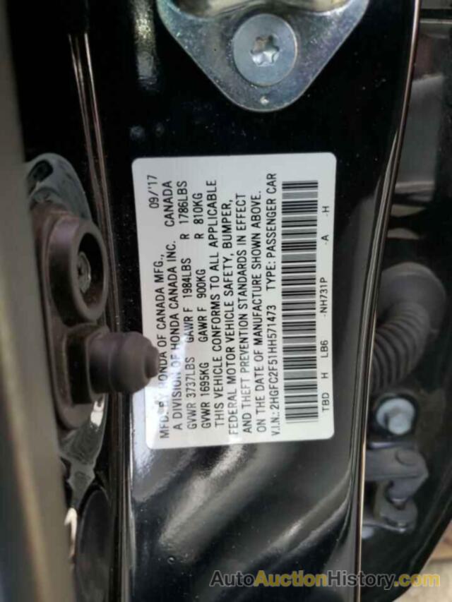 HONDA CIVIC LX, 2HGFC2F51HH571473