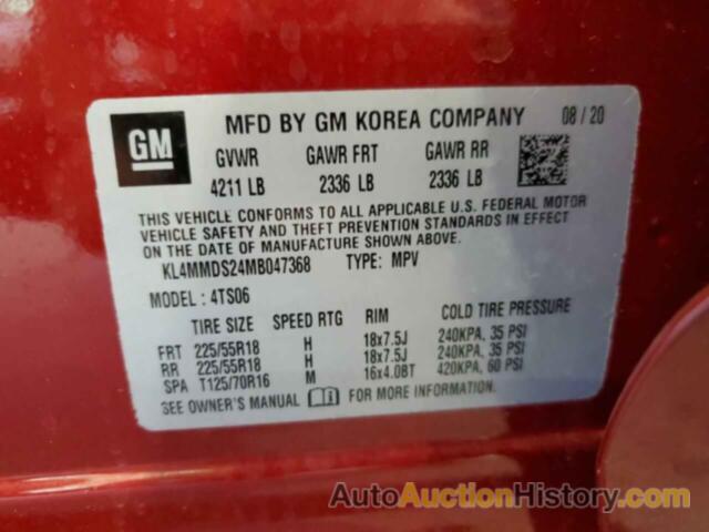 BUICK ENCORE SELECT, KL4MMDS24MB047368