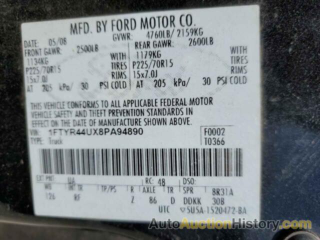 FORD RANGER SUPER CAB, 1FTYR44UX8PA94890