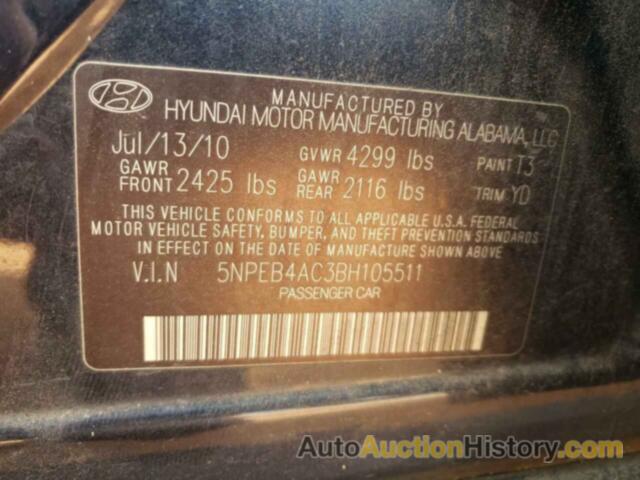 HYUNDAI SONATA GLS, 5NPEB4AC3BH105511