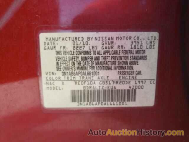 NISSAN SENTRA 2.0, 3N1AB6AP0AL661001