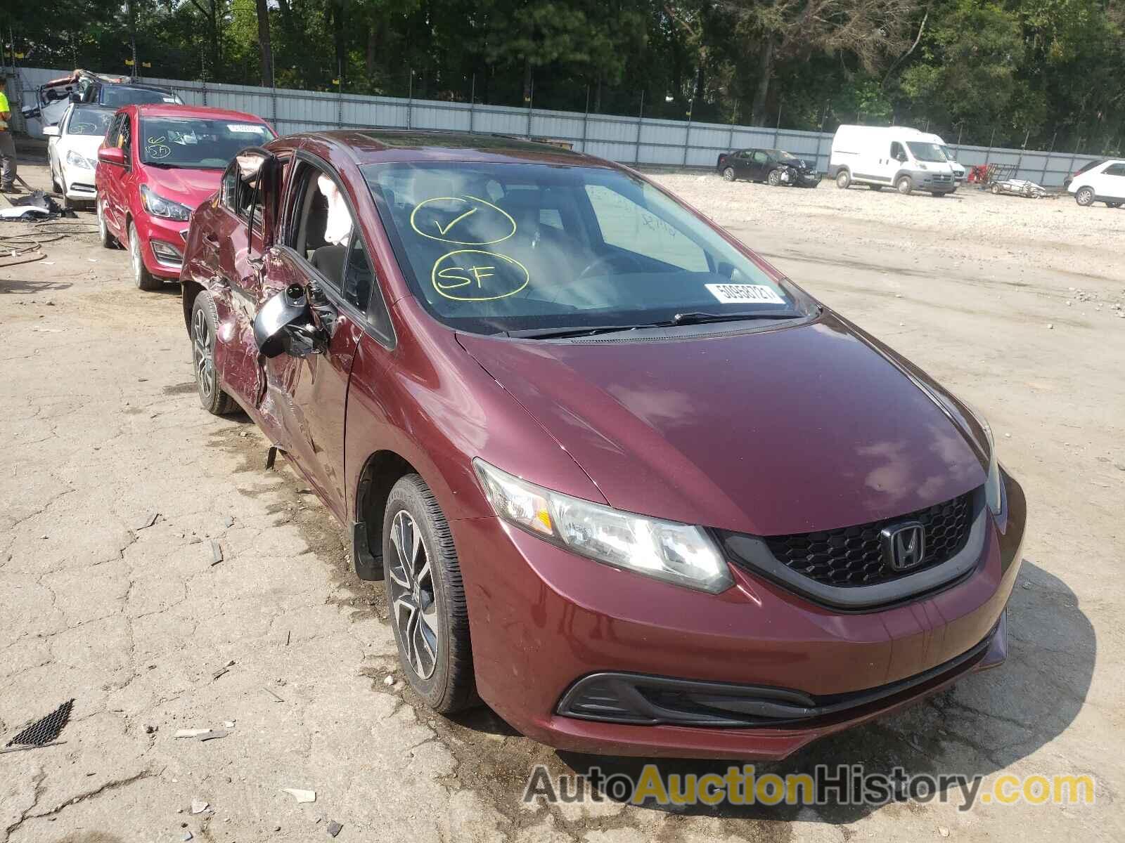 2013 HONDA CIVIC EX, 19XFB2F87DE066698