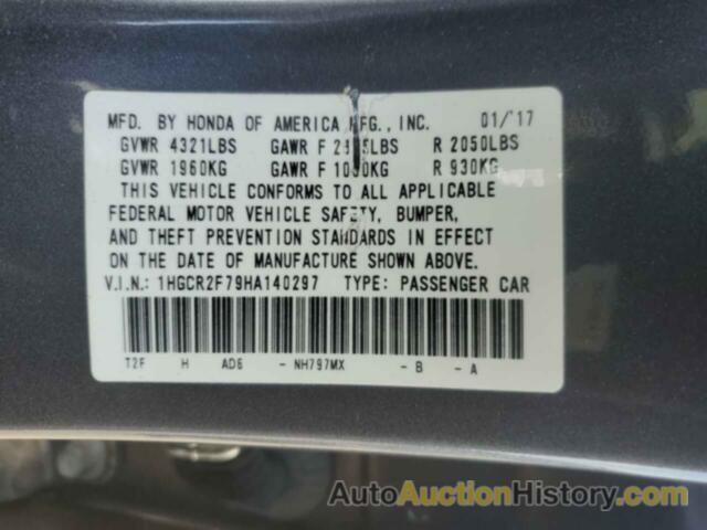 HONDA ACCORD EX, 1HGCR2F79HA140297