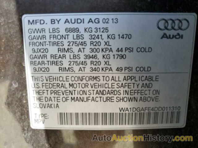 AUDI Q7 PRESTIGE, WA1DGAFE4DD011310