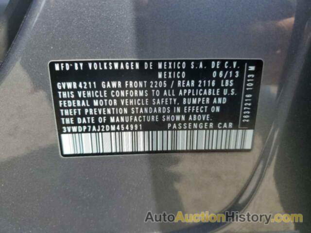 VOLKSWAGEN JETTA SE, 3VWDP7AJ2DM454991