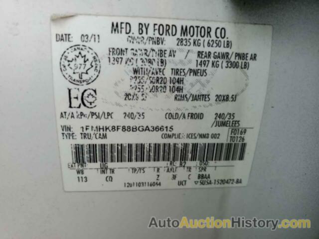 FORD EXPLORER LIMITED, 1FMHK8F88BGA36615