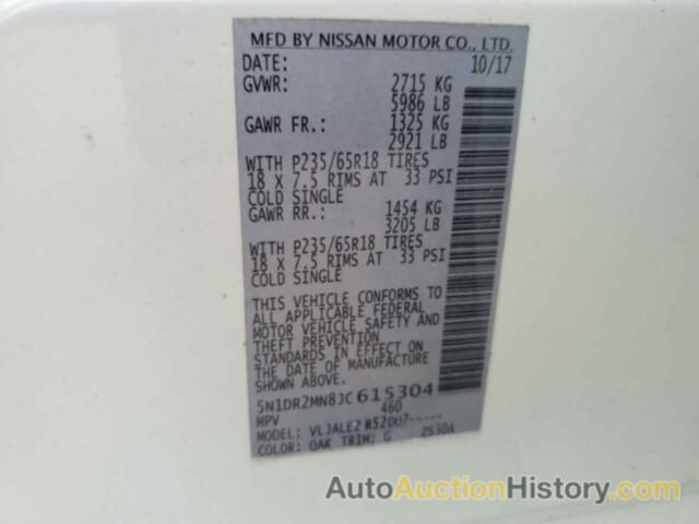 NISSAN PATHFINDER S, 5N1DR2MN8JC615304