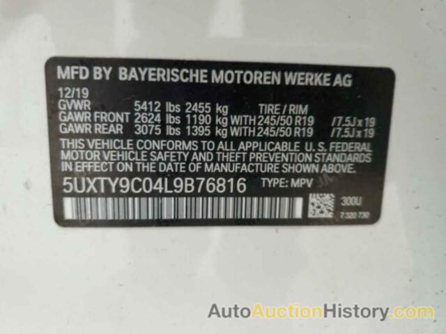 BMW X3 XDRIVEM40I, 5UXTY9C04L9B76816