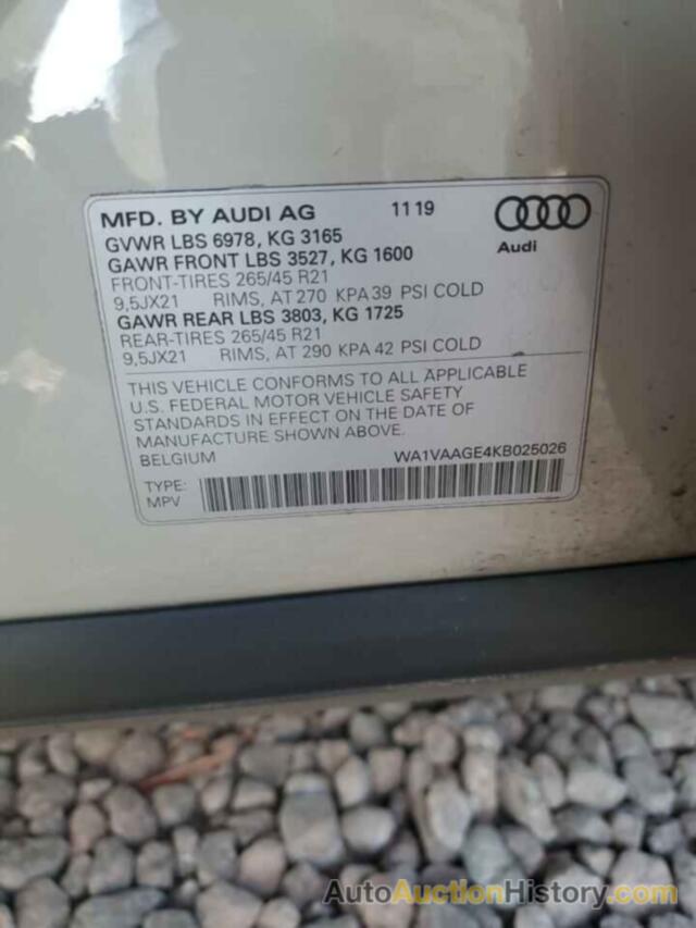 AUDI E-TRON PRESTIGE, WA1VAAGE4KB025026