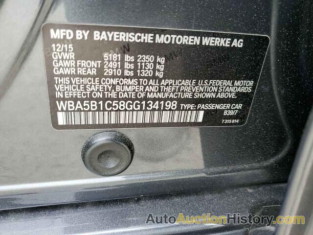 BMW 5 SERIES I, WBA5B1C58GG134198