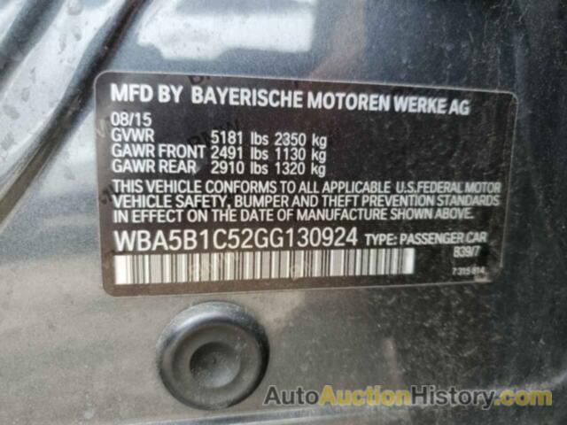 BMW 5 SERIES I, WBA5B1C52GG130924