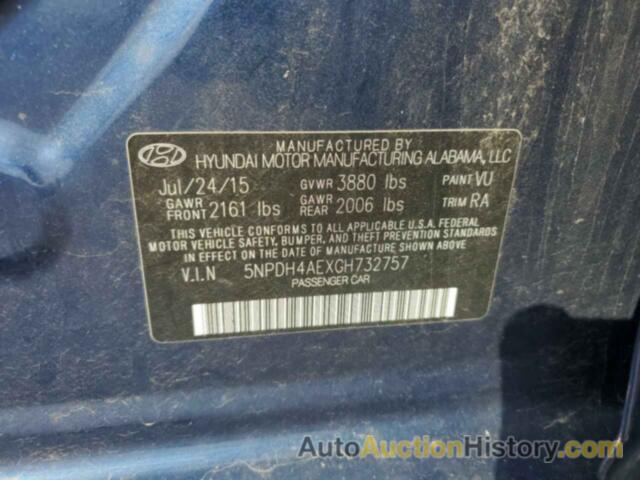 HYUNDAI ELANTRA SE, 5NPDH4AEXGH732757