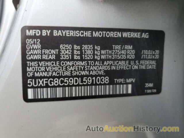 BMW X6 XDRIVE50I, 5UXFG8C59DL591038