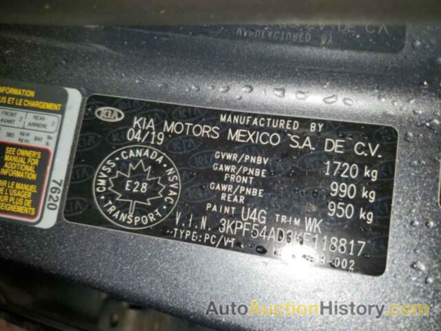 KIA FORTE EX, 3KPF54AD3KE118817