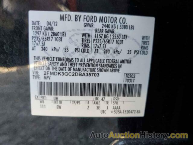 FORD EDGE SE, 2FMDK3GC2DBA35703