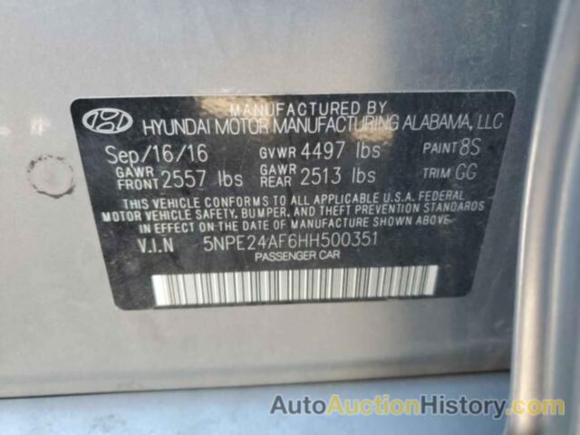 HYUNDAI SONATA SE, 5NPE24AF6HH500351