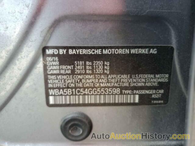 BMW 5 SERIES I, WBA5B1C54GG553598