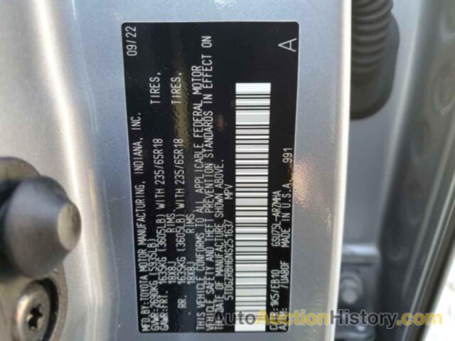 TOYOTA HIGHLANDER XLE, 5TDGZRBH6NS251637