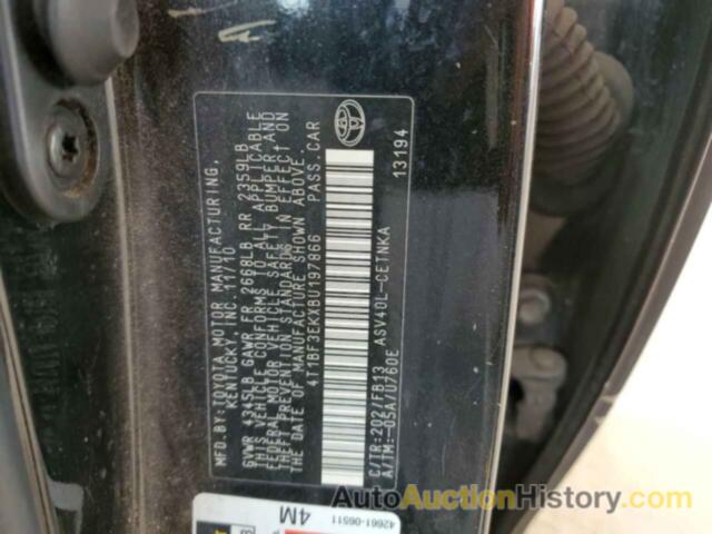 TOYOTA CAMRY BASE, 4T1BF3EKXBU197866