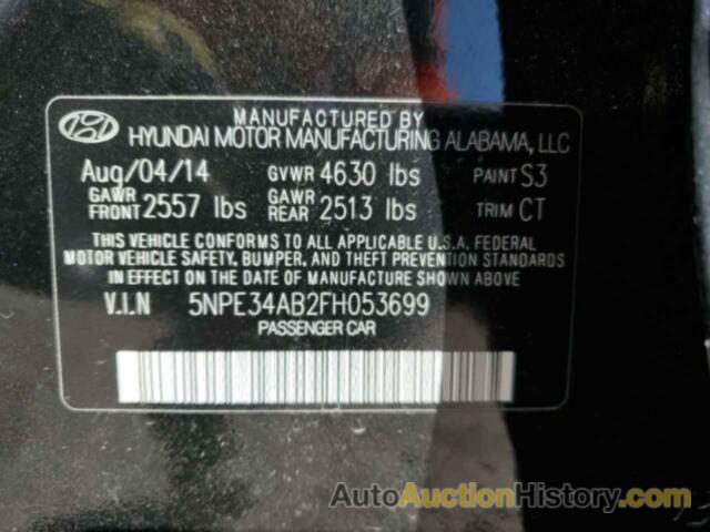 HYUNDAI SONATA SPORT, 5NPE34AB2FH053699