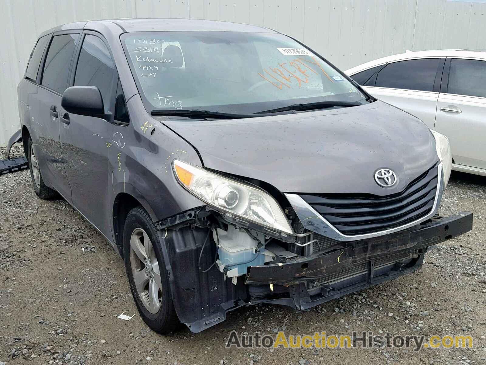 2011 TOYOTA SIENNA BASE, 5TDKA3DC1BS007941