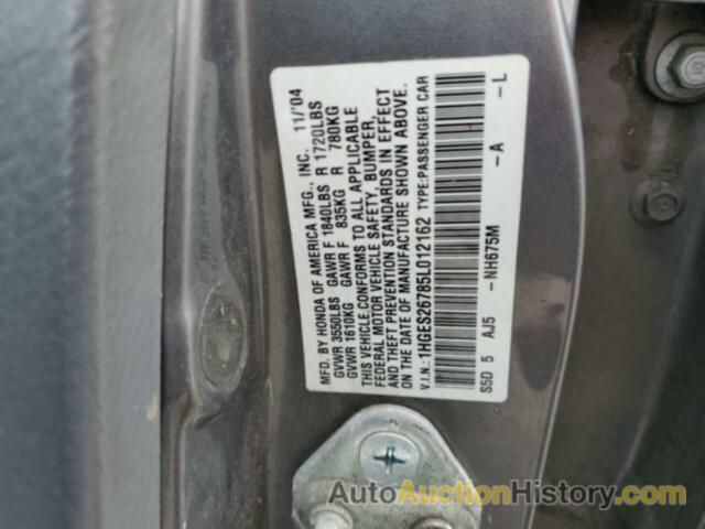 HONDA CIVIC EX, 1HGES26785L012162