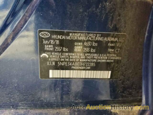 HYUNDAI SONATA SPORT, 5NPE34AB0JH722285