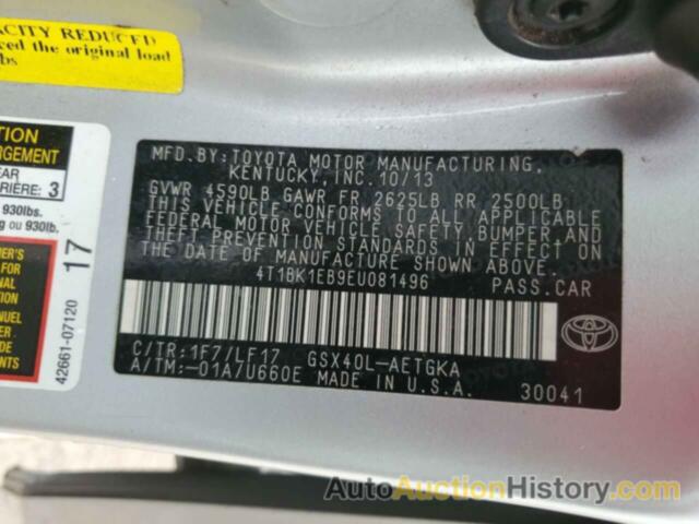 TOYOTA AVALON BASE, 4T1BK1EB9EU081496