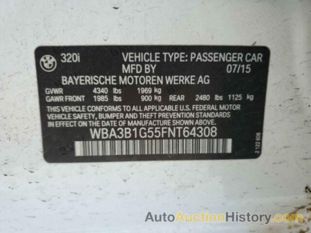 BMW 3 SERIES I, WBA3B1G55FNT64308