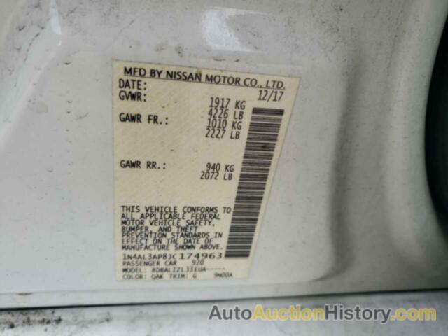 NISSAN ALTIMA 2.5, 1N4AL3AP8JC174963