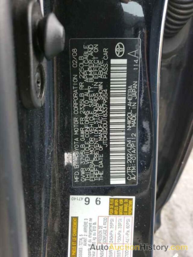 TOYOTA PRIUS, JTDKB20U183379554