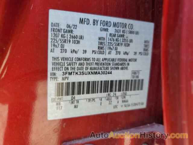 FORD MUSTANG PREMIUM, 3FMTK3SUXNMA30244