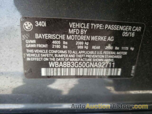 BMW 3 SERIES I, WBA8B3G50GNA92711