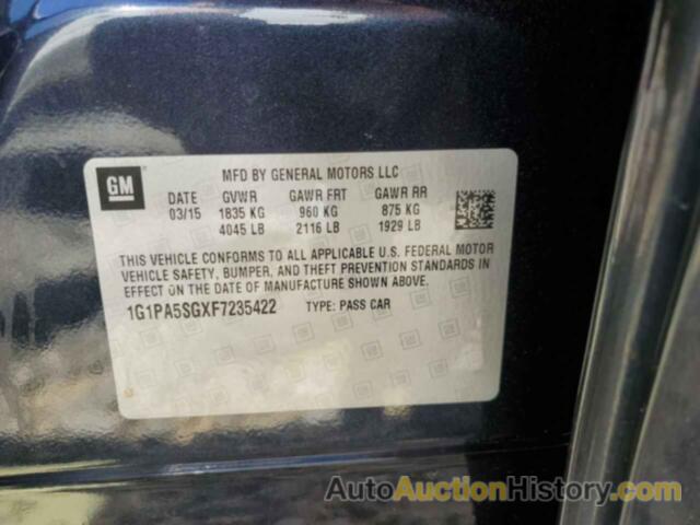 CHEVROLET CRUZE LS, 1G1PA5SGXF7235422