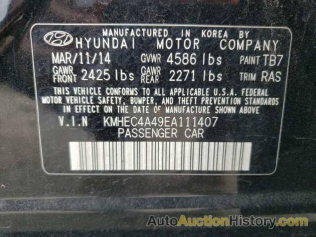 HYUNDAI SONATA HYBRID, KMHEC4A49EA111407