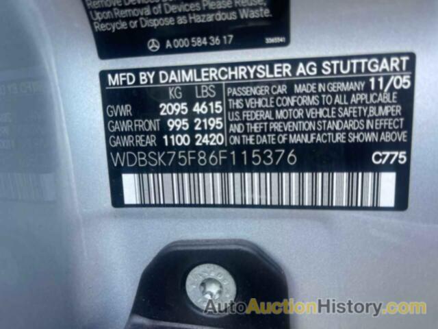 MERCEDES-BENZ SL-CLASS 500, WDBSK75F86F115376