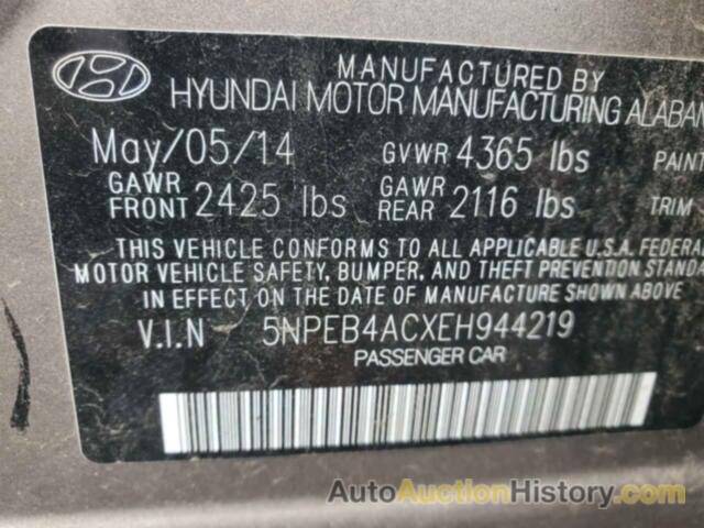 HYUNDAI SONATA GLS, 5NPEB4ACXEH944219