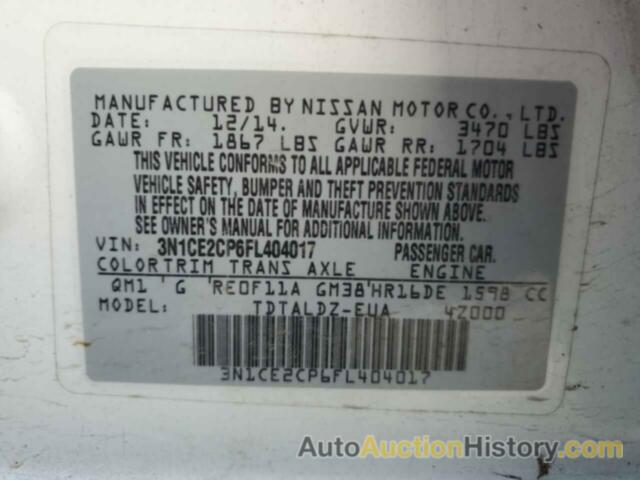 NISSAN VERSA S, 3N1CE2CP6FL404017