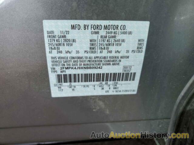 FORD EDGE SEL, 2FMPK4J9XNBB09242