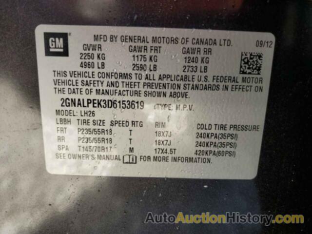 CHEVROLET EQUINOX LT, 2GNALPEK3D6153619