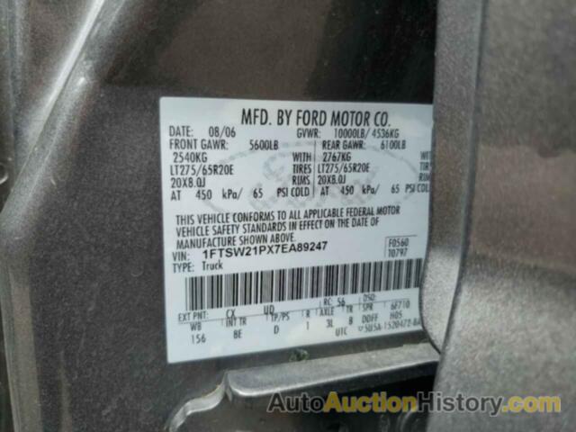 FORD F250 SUPER DUTY, 1FTSW21PX7EA89247