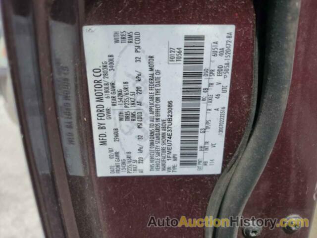 FORD EXPLORER EDDIE BAUER, 1FMEU74E37UB23086