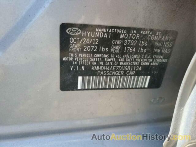 HYUNDAI ELANTRA GLS, KMHDH4AE7DU681134