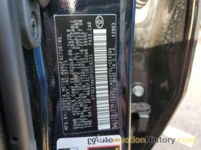 TOYOTA CAMRY SE NIGHT SHADE, 4T1G31AK6PU059533